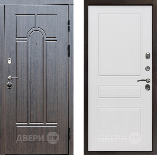 Входная металлическая Дверь Престиж Арка Классика Белое дерево в Пушкино