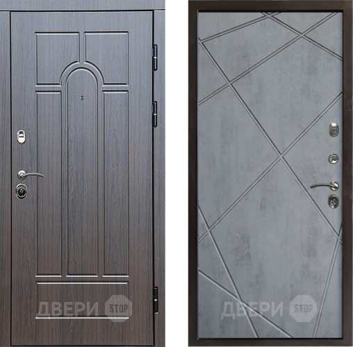 Входная металлическая Дверь Престиж Арка Лучи Бетон темный в Пушкино