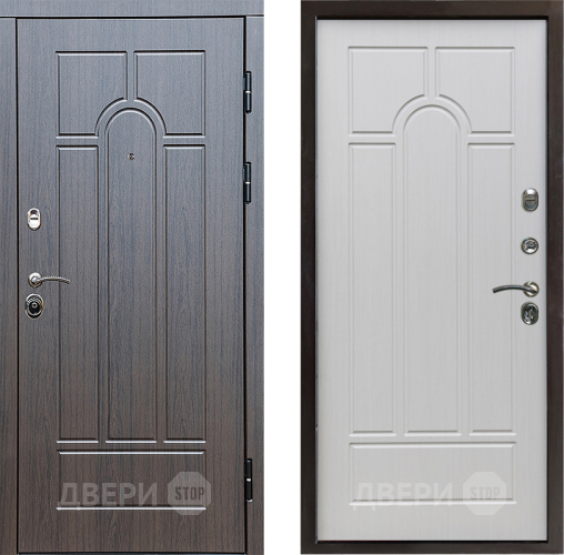 Входная металлическая Дверь Престиж Арка Арка Лиственница белая в Пушкино