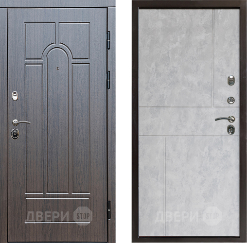 Входная металлическая Дверь Престиж Арка Горизонт Бетон светлый в Пушкино