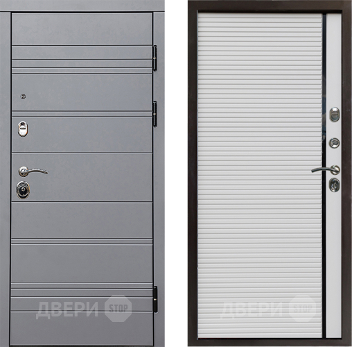 Входная металлическая Дверь Престиж Линия Грэй Porte Белый в Пушкино