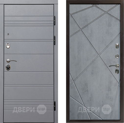 Дверь Престиж Линия Грэй Лучи Бетон темный в Пушкино