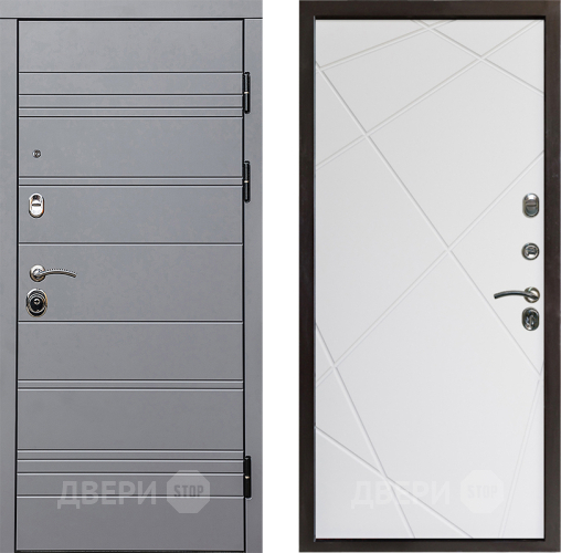 Дверь Престиж Линия Грэй Лучи Бетон белый в Пушкино