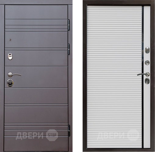 Входная металлическая Дверь Престиж Линия Браун Porte Белый в Пушкино