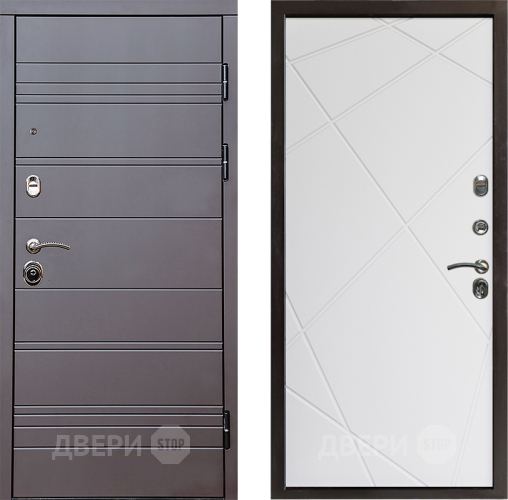 Дверь Престиж Линия Браун Лучи Бетон белый в Пушкино