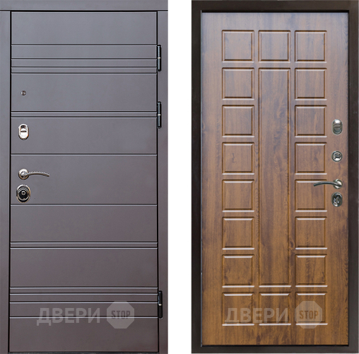 Входная металлическая Дверь Престиж Линия Браун Престиж Дуб в Пушкино