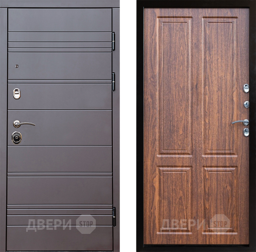 Входная металлическая Дверь Престиж Линия Браун Премиум Орех светлый в Пушкино