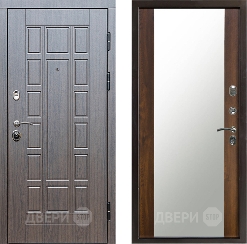 Входная металлическая Дверь Престиж Престиж Зеркало Дуб в Пушкино