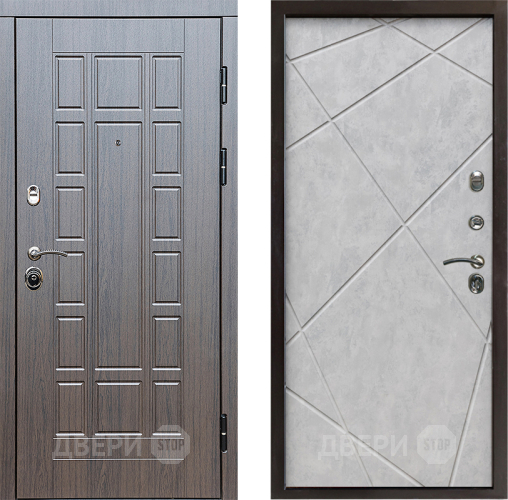 Входная металлическая Дверь Престиж Престиж Лучи Бетон светлый в Пушкино