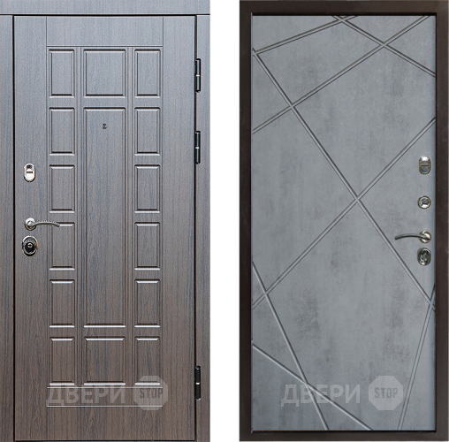 Входная металлическая Дверь Престиж Престиж Лучи Бетон темный в Пушкино