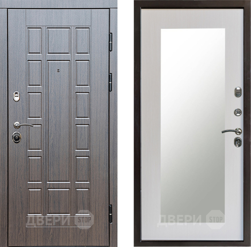 Входная металлическая Дверь Престиж Престиж Зеркло Пастораль Лиственница белая в Пушкино