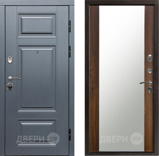 Входная металлическая Дверь Престиж Премиум Зеркало Дуб в Пушкино