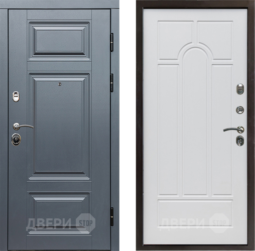 Входная металлическая Дверь Престиж Премиум Арка Белое дерево в Пушкино