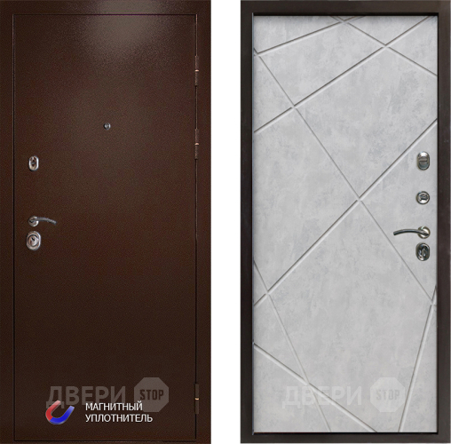 Дверь Престиж Медь Лучи Бетон светлый в Пушкино