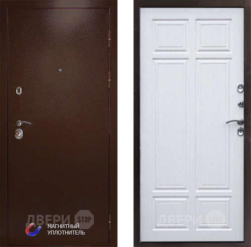 Входная металлическая Дверь Престиж Медь Премиум Лиственница белая в Пушкино