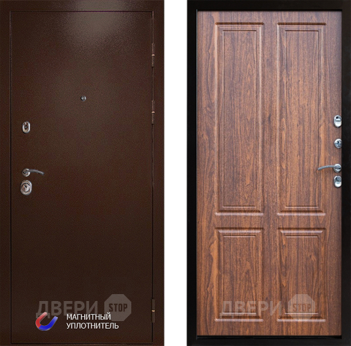 Входная металлическая Дверь Престиж Медь Премиум Орех светлый в Пушкино