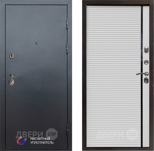 Входная металлическая Дверь Престиж Графит Porte Белый в Пушкино