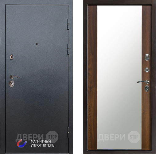 Дверь Престиж Графит Зеркало Дуб в Пушкино