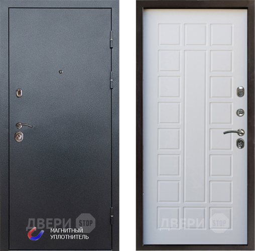 Входная металлическая Дверь Престиж Графит Престиж Белое дерево в Пушкино