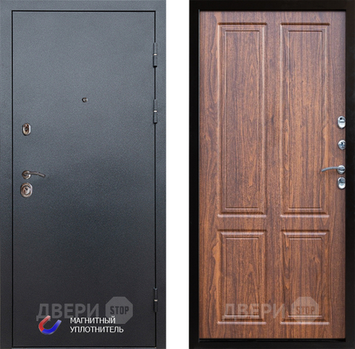 Входная металлическая Дверь Престиж Графит Премиум Орех светлый в Пушкино