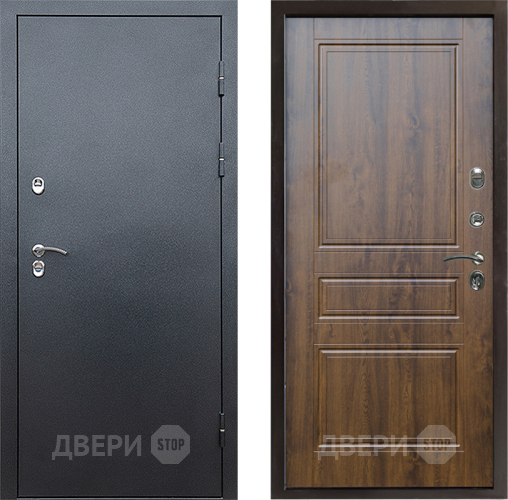 Входная металлическая Дверь Престиж TERMO с терморазрывом Снегирь Серебро Классика Дуб в Пушкино
