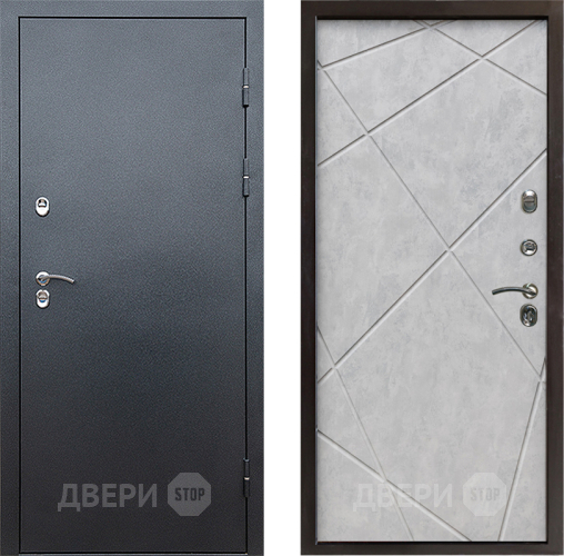 Дверь Престиж TERMO с терморазрывом Снегирь Серебро Лучи Бетон светлый в Пушкино