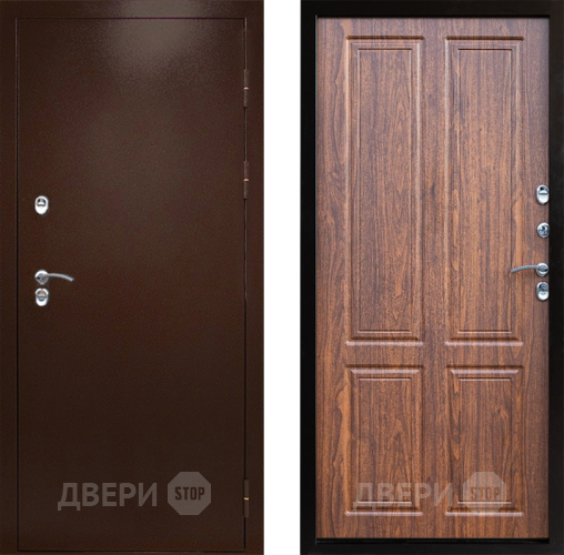 Входная металлическая Дверь Престиж TERMO с терморазрывом Снегирь Медь Премиум Орех светлый в Пушкино