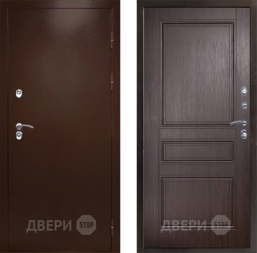Входная металлическая Дверь Престиж TERMO с терморазрывом Снегирь Медь Классика Венге в Пушкино