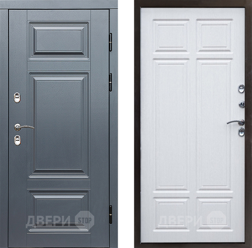 Входная металлическая Дверь Престиж TERMO с терморазрывом Премиум Грэй Премиум Лиственница белая в Пушкино