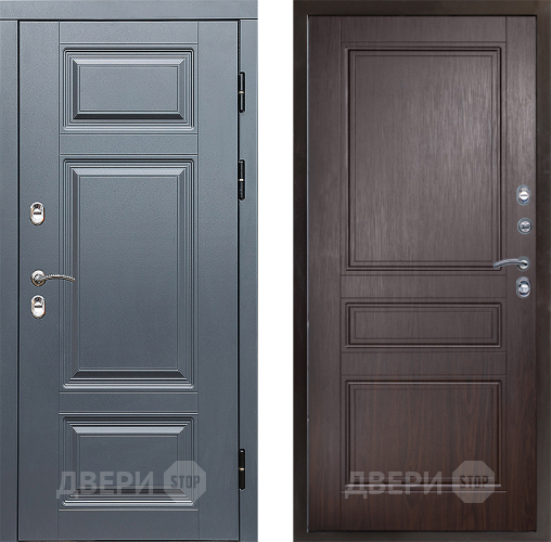 Входная металлическая Дверь Престиж TERMO с терморазрывом Премиум Грэй Классика Венге в Пушкино
