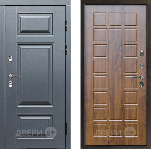Входная металлическая Дверь Престиж TERMO с терморазрывом Премиум Грэй Престиж Дуб в Пушкино