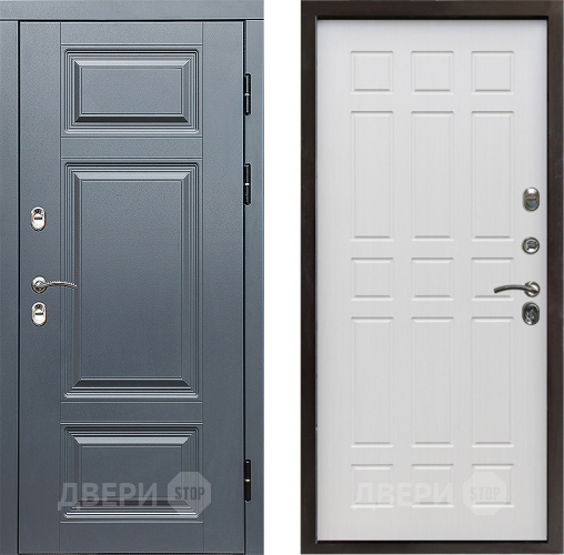 Входная металлическая Дверь Престиж TERMO с терморазрывом Премиум Грэй Спарта Лиственница белая в Пушкино