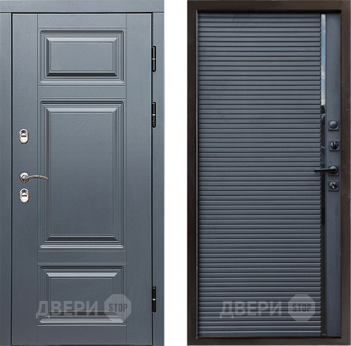 Дверь Престиж TERMO с терморазрывом Премиум Грэй Porte Черный кварц в Пушкино