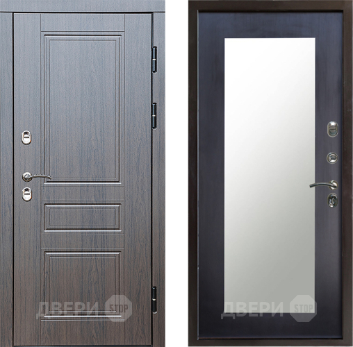 Входная металлическая Дверь Престиж TERMO с терморазрывом Классика Зеркало пастораль Венге в Пушкино