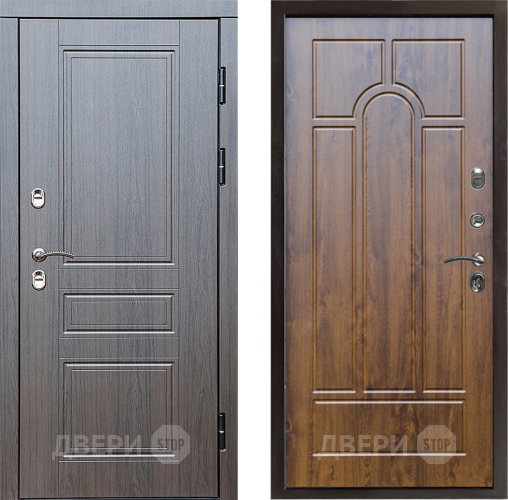 Входная металлическая Дверь Престиж TERMO с терморазрывом Классика Арка Дуб в Пушкино