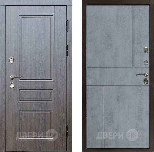 Дверь Престиж TERMO с терморазрывом Классика Горизонт Бетон темный в Пушкино