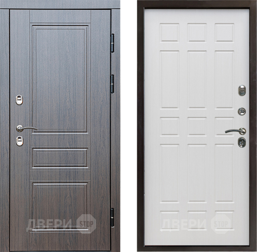 Входная металлическая Дверь Престиж TERMO с терморазрывом Классика Спарта Лиственница белая в Пушкино