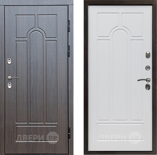 Входная металлическая Дверь Престиж TERMO с терморазрывом Арка Арка Белое дерево в Пушкино