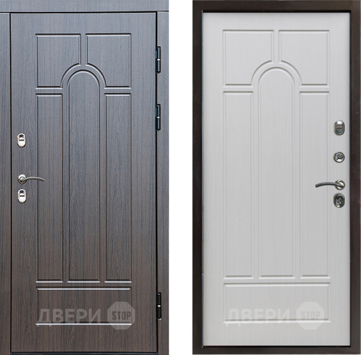 Входная металлическая Дверь Престиж TERMO с терморазрывом Арка Арка Лиственница белая в Пушкино