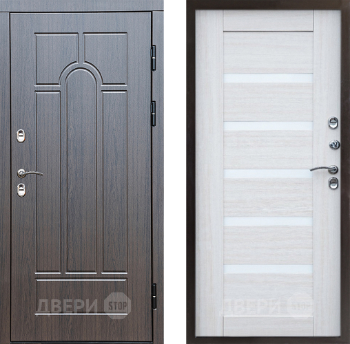 Входная металлическая Дверь Престиж TERMO с терморазрывом Арка Царга Лиственница белая в Пушкино