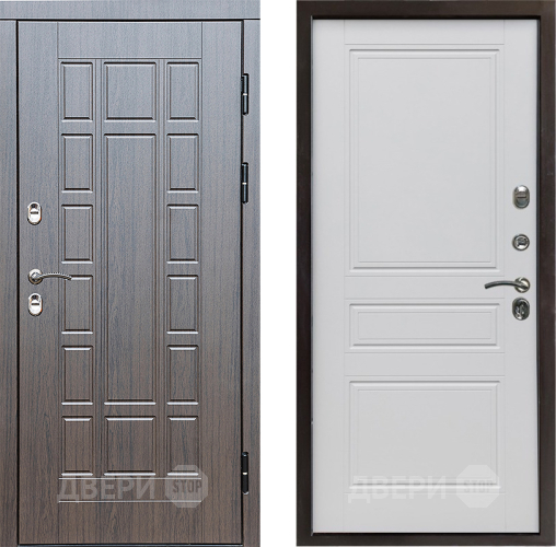 Входная металлическая Дверь Престиж TERMO с терморазрывом Престиж Классика Белый матовый в Пушкино