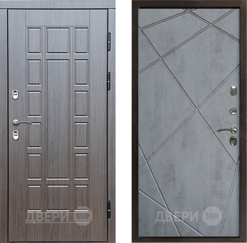 Входная металлическая Дверь Престиж TERMO с терморазрывом Престиж Лучи Бетон темный в Пушкино