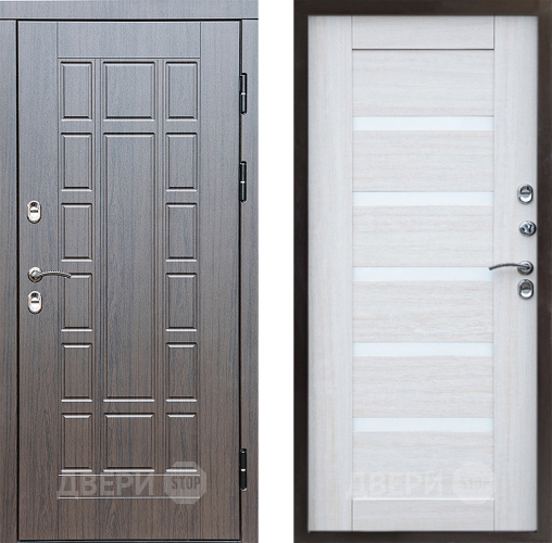 Входная металлическая Дверь Престиж TERMO с терморазрывом Престиж Царга Лиственница белая в Пушкино