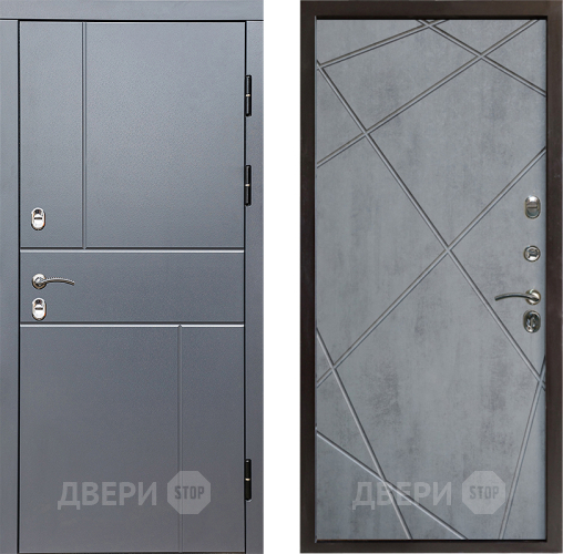 Дверь Престиж TERMO с терморазрывом Горизонт Грэй Лучи Бетон темный в Пушкино