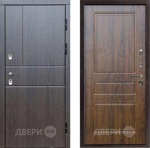 Входная металлическая Дверь Престиж TERMO с терморазрывом Горизонт Венге Классика Дуб в Пушкино