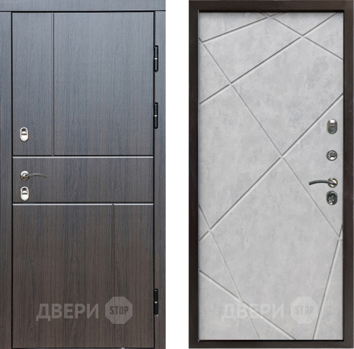 Входная металлическая Дверь Престиж TERMO с терморазрывом Горизонт Венге Лучи Бетон светлый в Пушкино