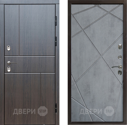 Входная металлическая Дверь Престиж TERMO с терморазрывом Горизонт Венге Лучи Бетон темный в Пушкино