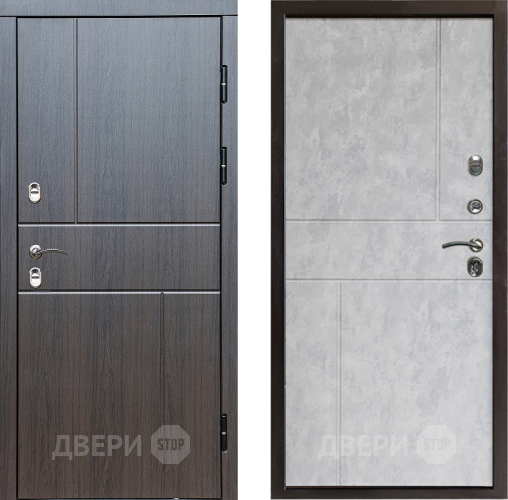 Входная металлическая Дверь Престиж TERMO с терморазрывом Горизонт Венге Горизонт Бетон светлый в Пушкино