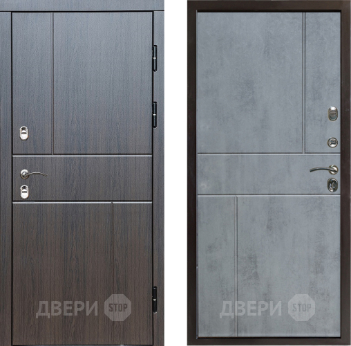 Входная металлическая Дверь Престиж TERMO с терморазрывом Горизонт Венге Горизонт Бетон темный в Пушкино