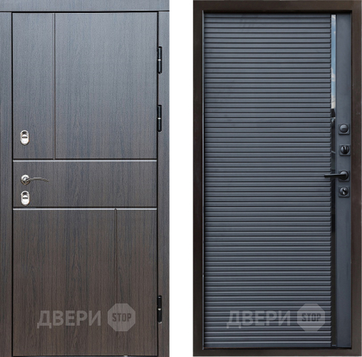 Входная металлическая Дверь Престиж TERMO с терморазрывом Горизонт Венге Porte Черный кварц в Пушкино